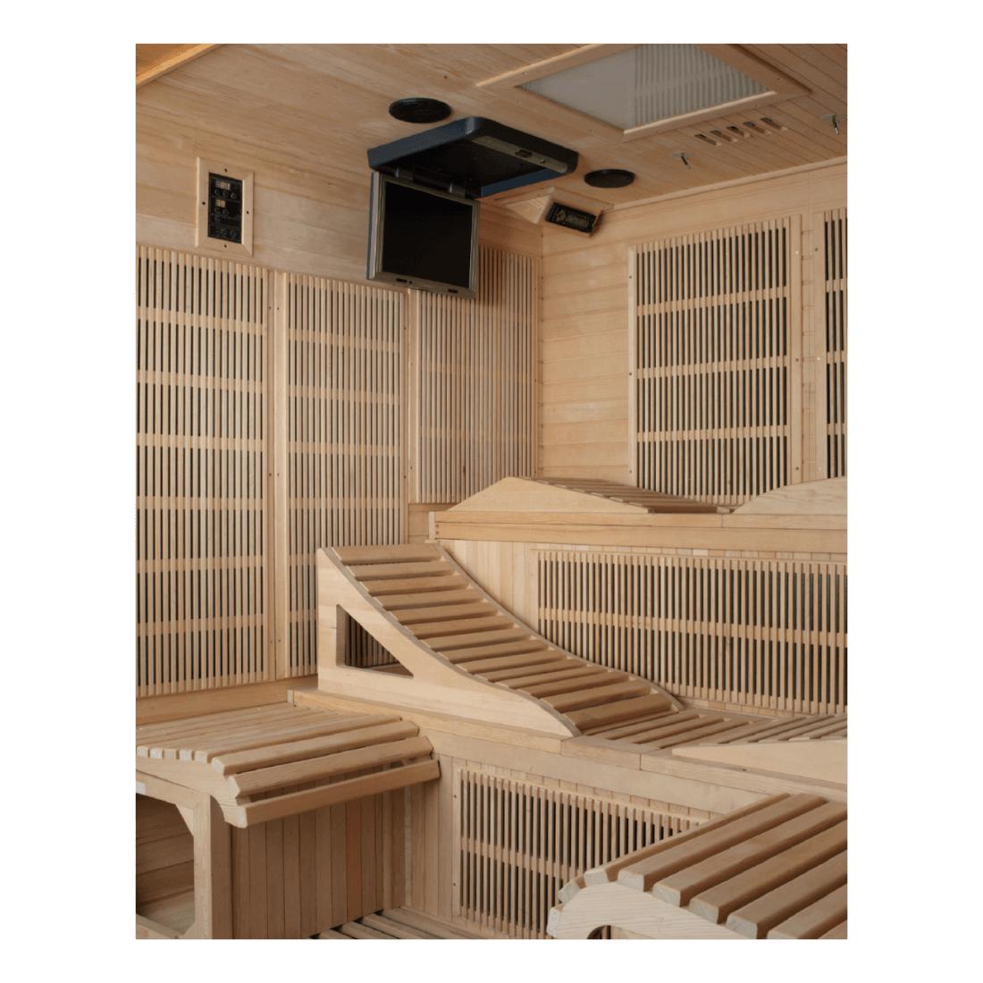 Golden-Designs- "Monaco" 6-Person Near Zero EMF Far Infrared Sauna GDI-6996-01 electronics inside