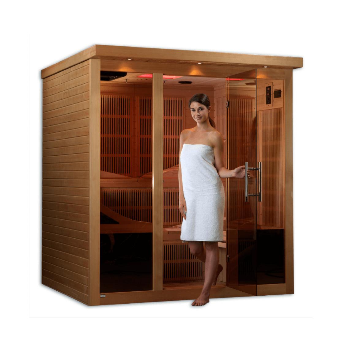 Golden-Designs-"Monaco" 6-Person Near Zero EMF Far Infrared Sauna GDI-6996-01 size reference