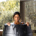 Ice Barrel Cold Plunge Therapy woman fully immersed