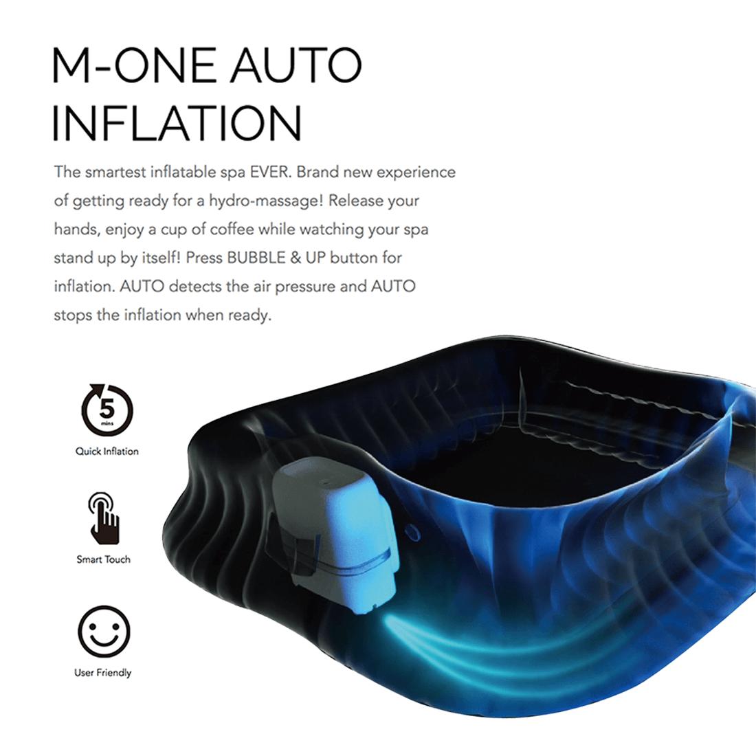 M-Spa Urban Series Aurora 6-Person Inflatable Hot Tub, D-AU06 auto inflation