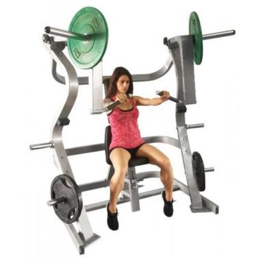 Muscle D Iso - Lateral Chest Press MDP - 1001 with female exercising 