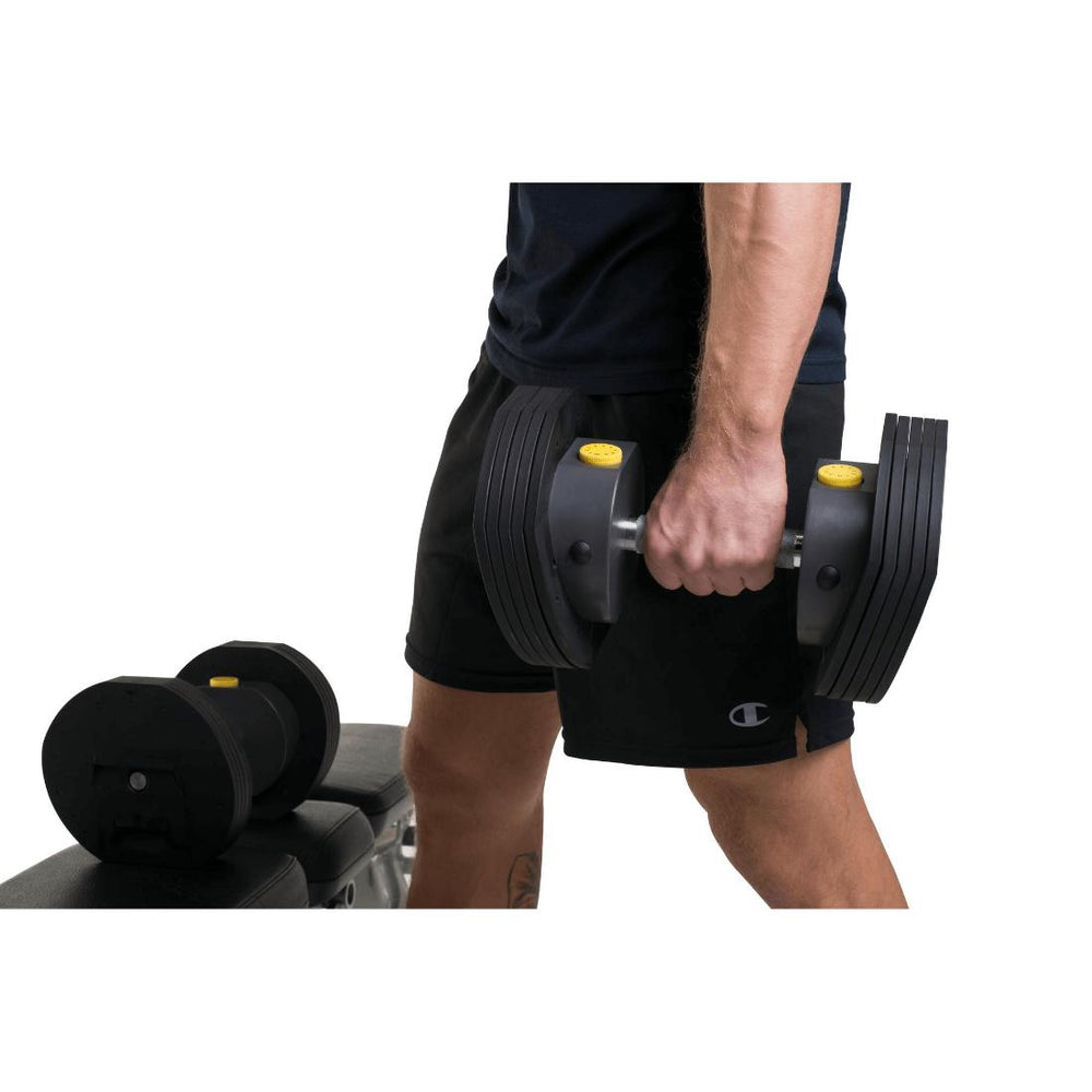 MX Select Adjustable Dumbbells MX55 with Stand Holding