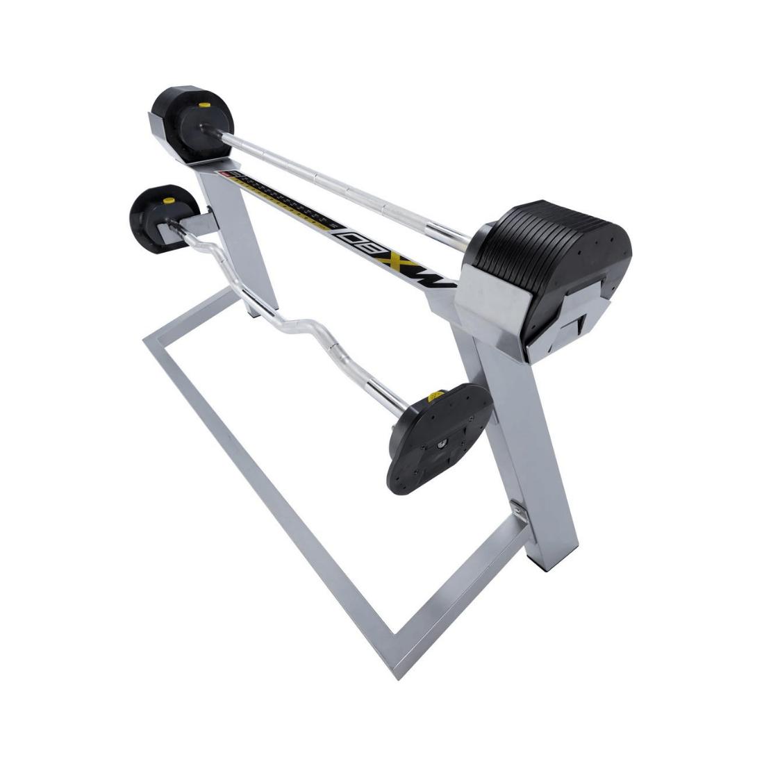 MX Select Adjustable EZ Curl Bar MX80 Weight System Angle View