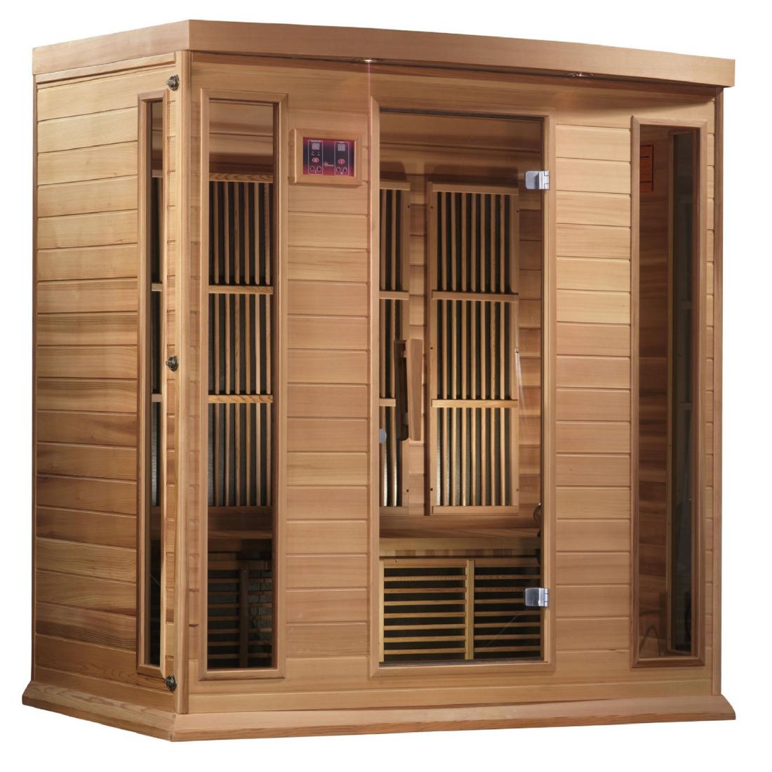 Maxxus 4 Person Near Zero EMF FAR Infrared Sauna - Canadian Hemlock, MX-K406-01 ZF CED