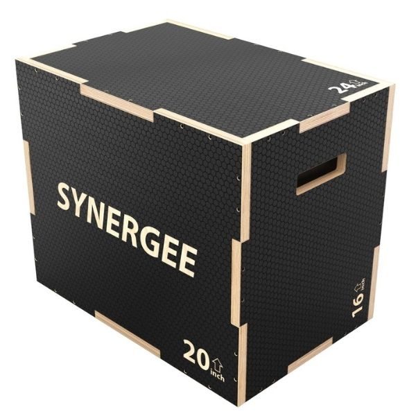 Synergee Non-Slip 3-in-1 Wood Plyo Boxes 24-20-16