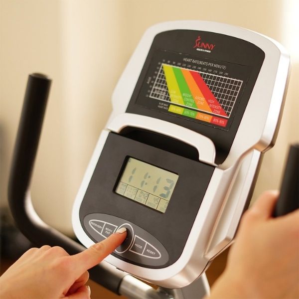 Sunny Health & Fitness Magnetic Recumbent Bike Digital Controls