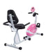 Sunny Health & Fitness Pink Magnetic Recumbent Bike Back View