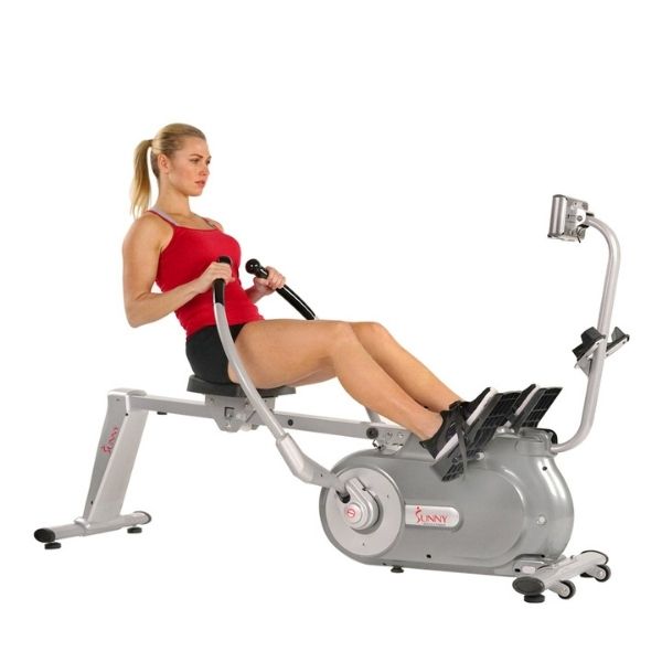 Sunny Health & Fitness Full Motion Magnetic Rowing Machine Model Trainer