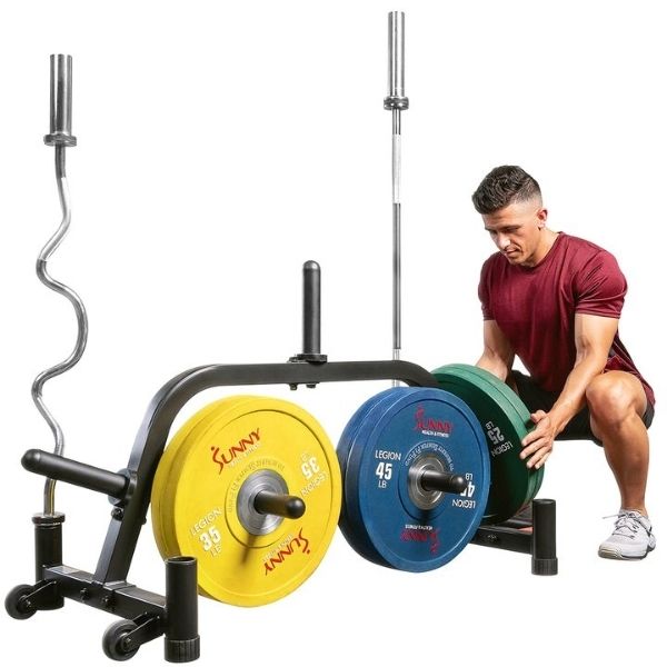 Weight Plate Rack Multi-Weight Plates & Barbell Rack Storage Stand Model Trainer