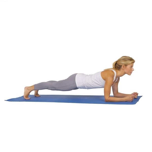 Thin Yoga Mat For Health & Fitness Blue Model Trainer Exercise