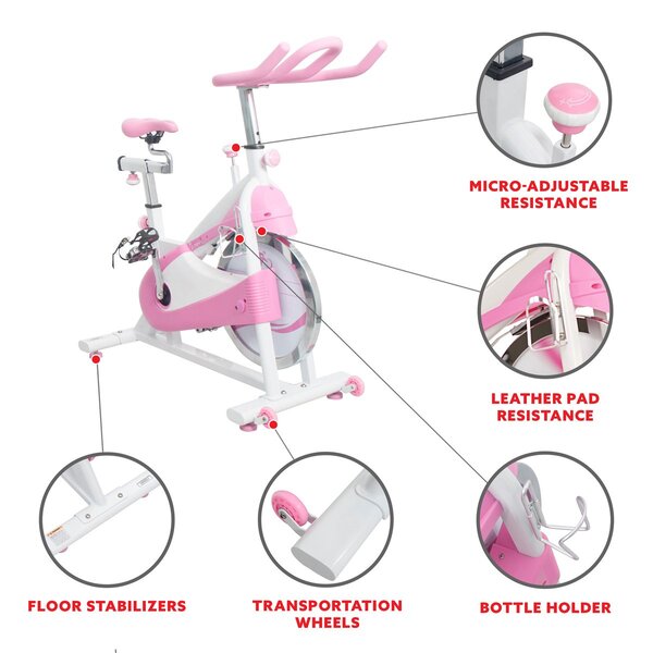 Pink indoor best sale cycling bike