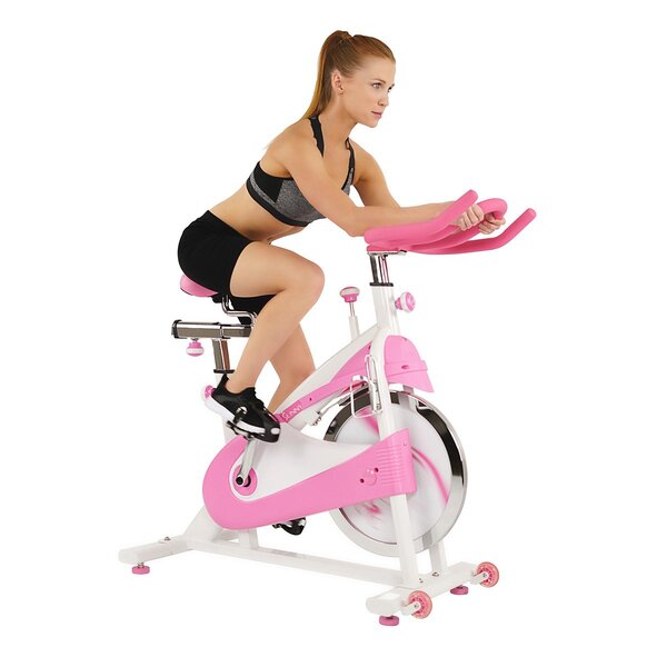 Pink-Exercise-Bike-Belt-Drive-Premium-Indoor-Cycling-Trainer1_5
