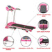 Pink Treadmill with Manual Incline and LCD Display Support Features