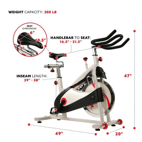 Premium-Cycling-Exercise-Bike-Indoor-Fitness-Belt-Drive-Clipless-Pedal-specs
