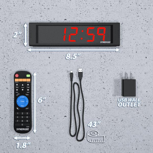 Programmable Interval Gym Timer Accessory Dimensions