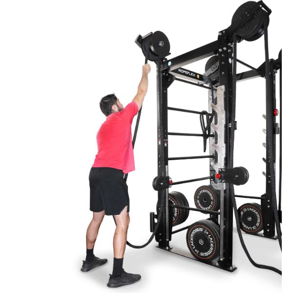 Portable Rope Climb Machine RopeFlex RX2100 Climbing Rope Machine with Power Rack Mount - 45-5002 ...