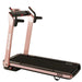 SpaceFlex Pink Running Treadmill with Auto Incline and Foldable Wide Deck