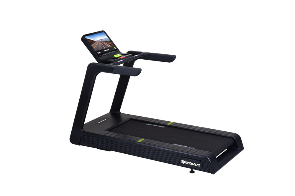 SportsArt Elite Senza Treadmill-16-inch - T674-16 side view slightly angled