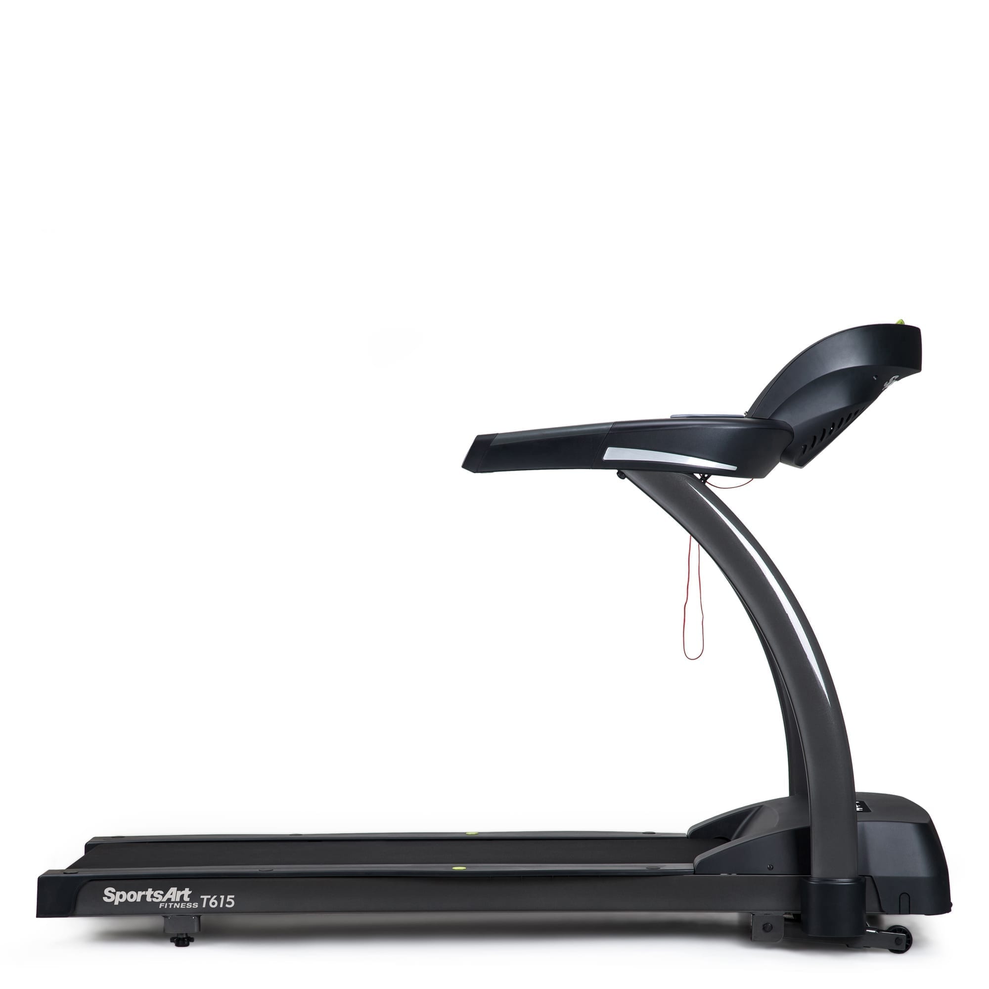 SportsArt Foundation Treadmill With Chr and Eco-Glide, T615-CHR side view with console toward the right side