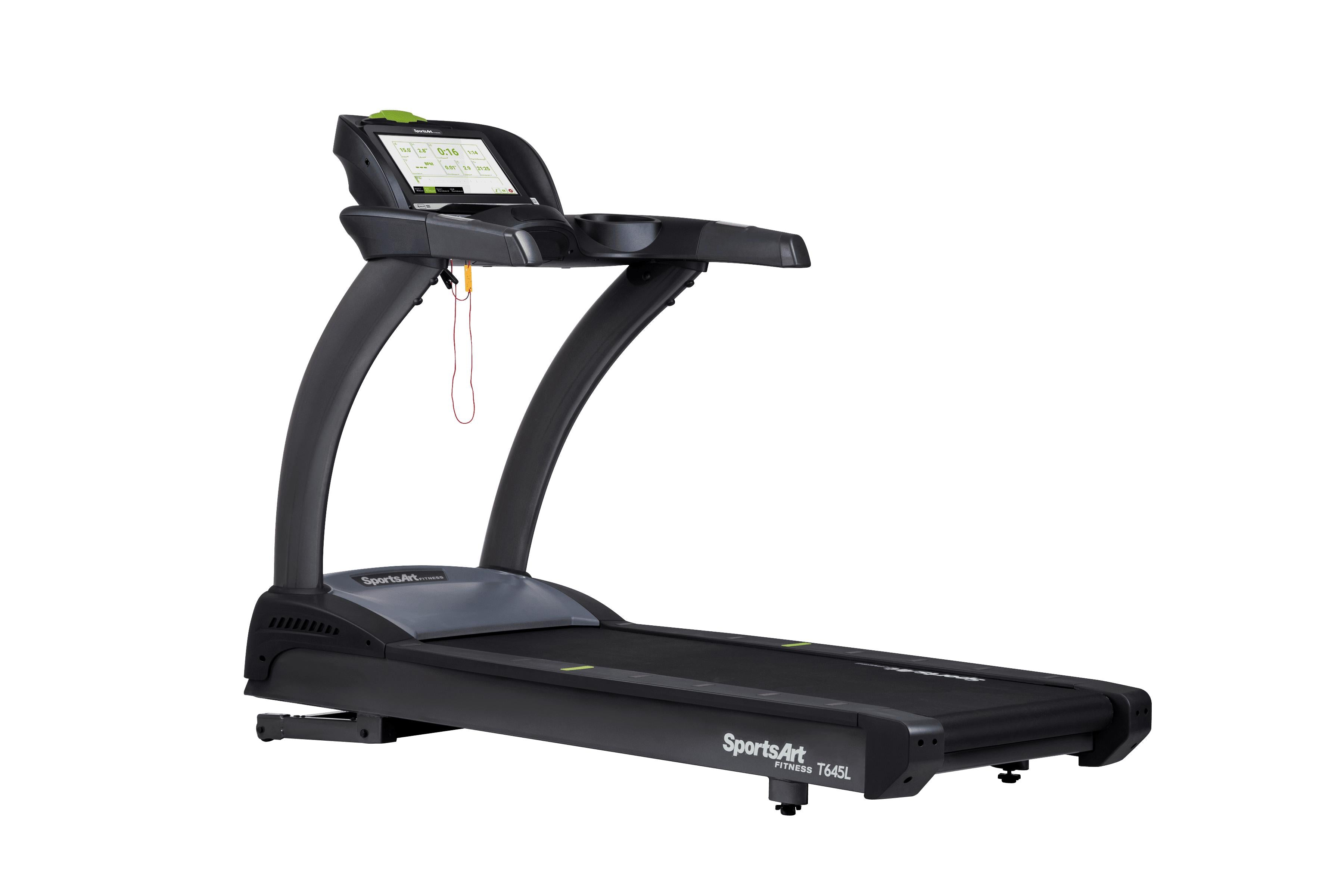 SportsArt Performance Treadmill T645L side view with console toward the left hand side