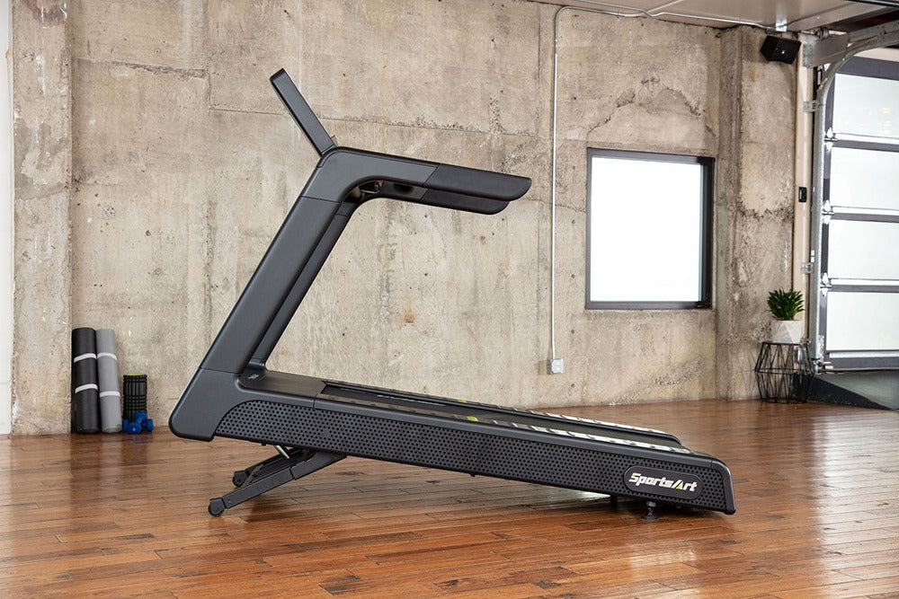 SportsArt Prime Eco-Natural Treadmill T673 Side View of Stilts