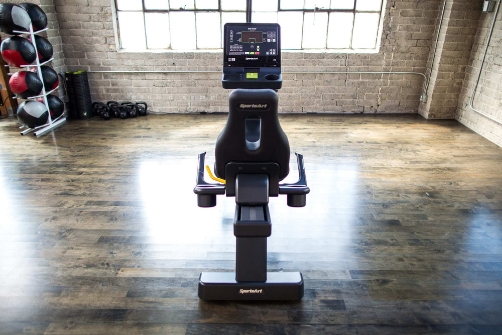 SportsArt Status Eco-Powr Recumbent Cycle G576R back view 