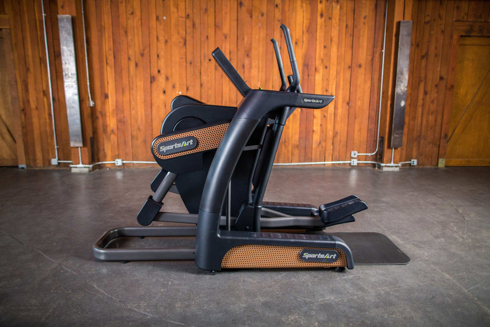 SportsArt Verso Status Eco-Natural Cross Trainer V886-1 side view inside gym 