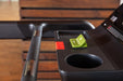 SportsArts Elite Eco-Powr Treadmill G660 side view of the pulse montior handles and the emergency break and cup holder