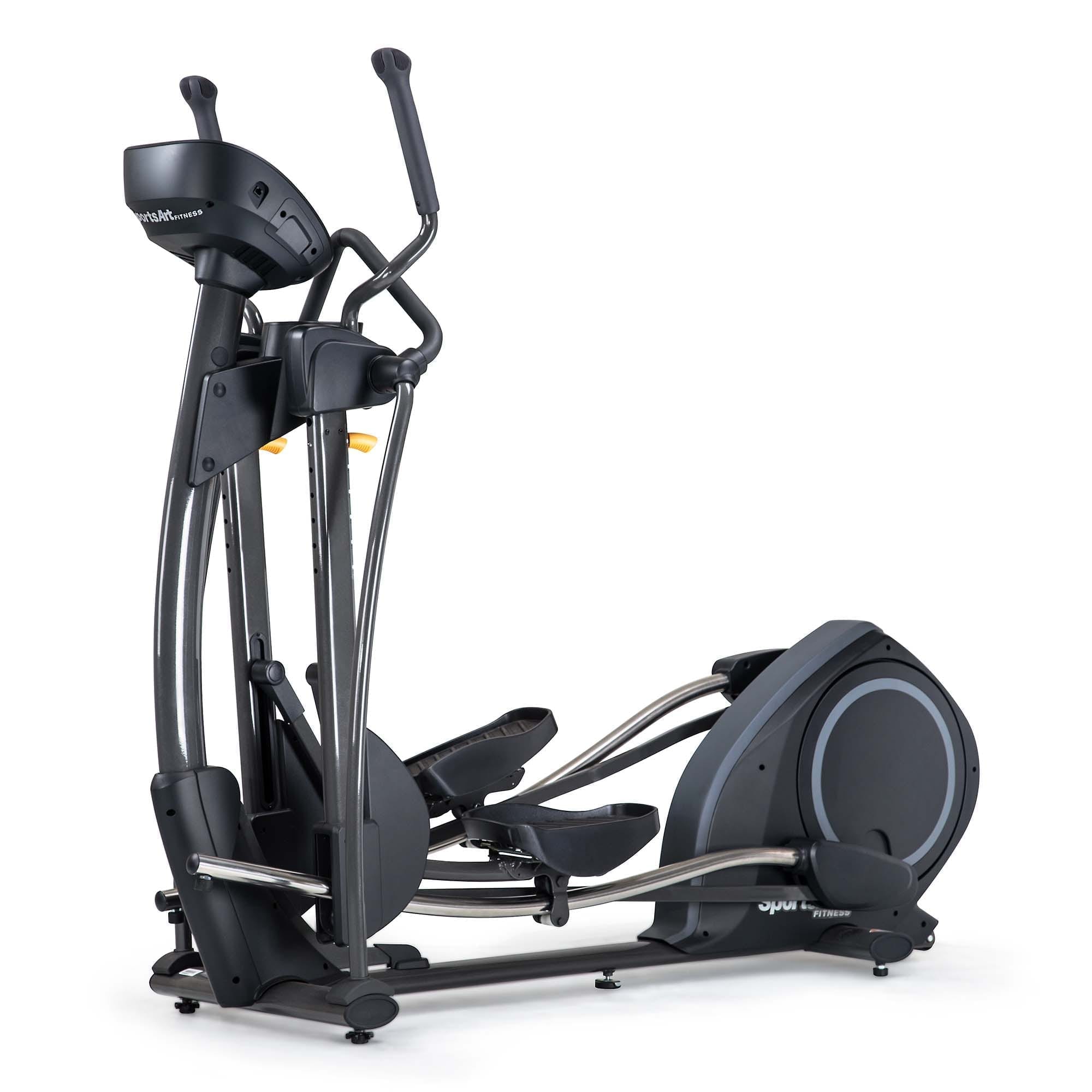SportsArts Foundation Self Generating Elliptical E835 front facing angle side view