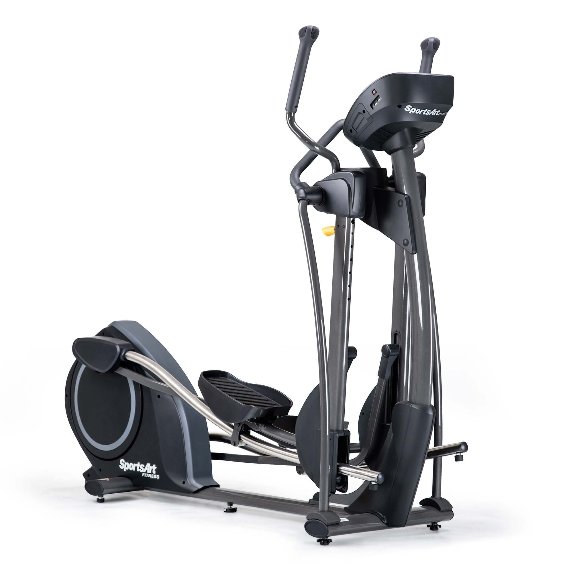 SportsArts Foundation Self Generating Elliptical E835 front facing side angle view