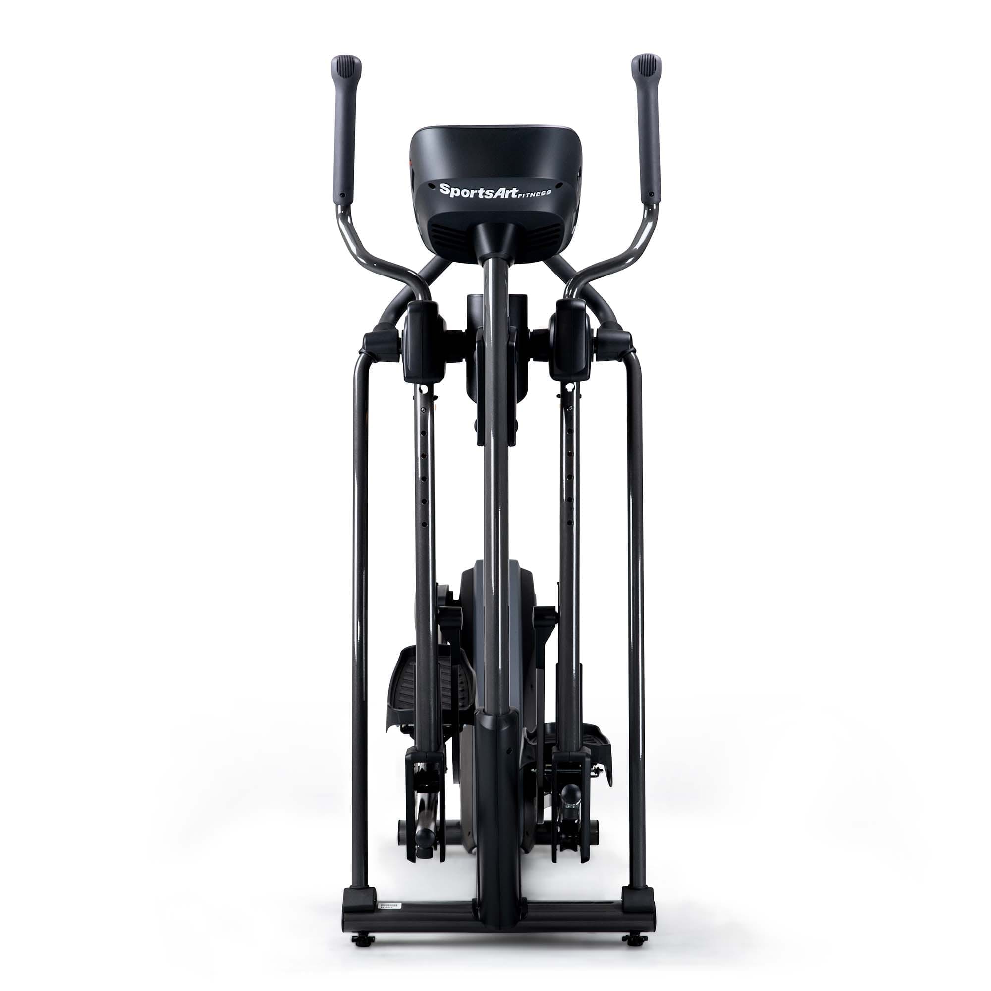 SportsArts Foundation Self Generating Elliptical E835 front view facing back side of console 