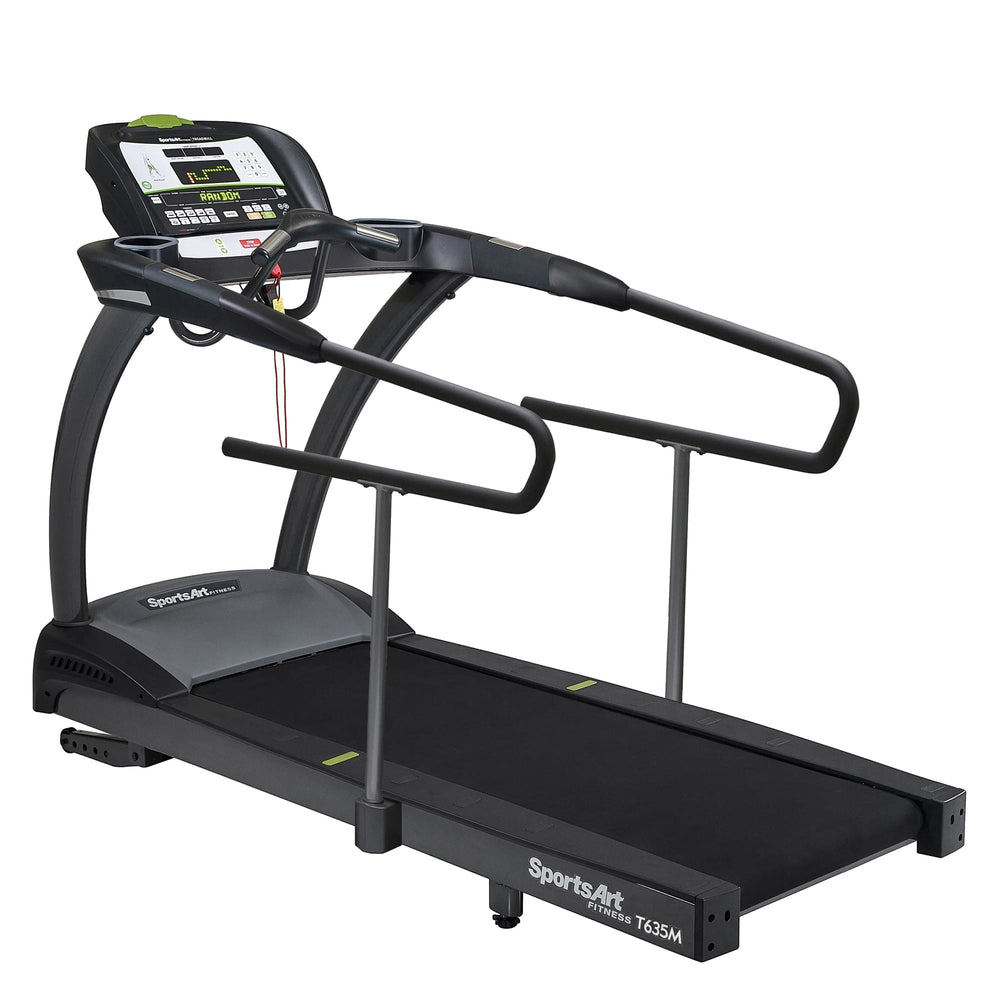 SportsArts Medical Treadmill T635M side angle with console toward the left 