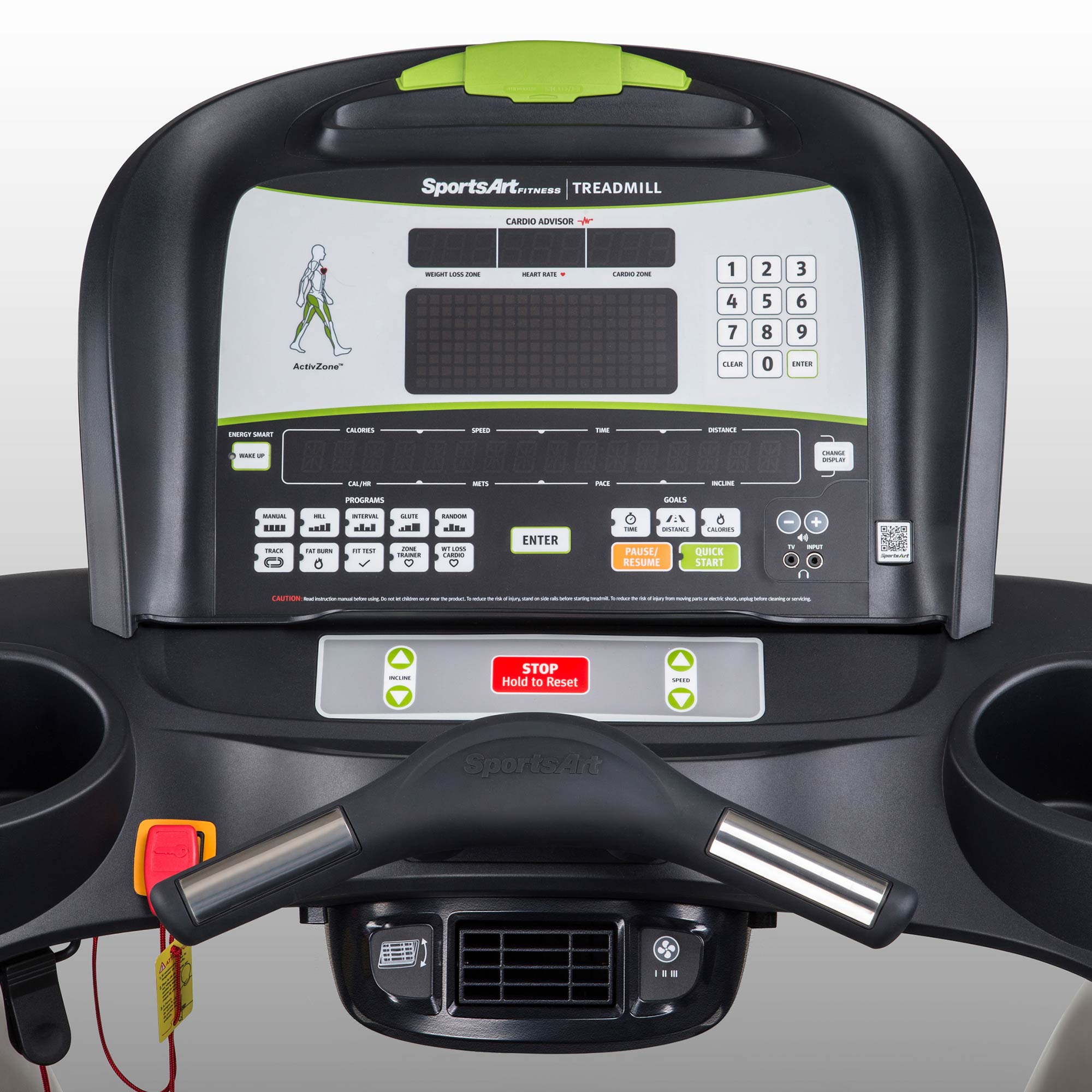 SportsArts Medical Treadmill T655MS close up on the console 