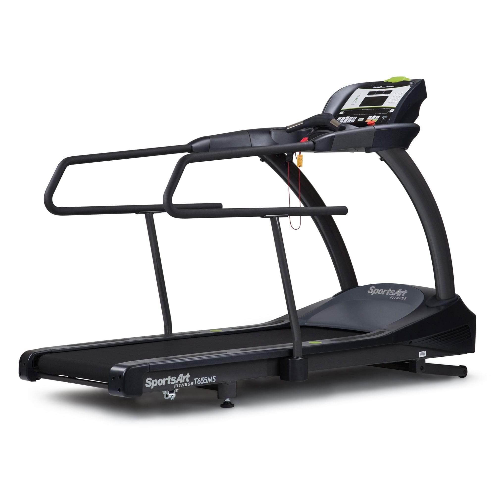 SportsArts Medical Treadmill T655MS side view angled with console toward the right hand side 