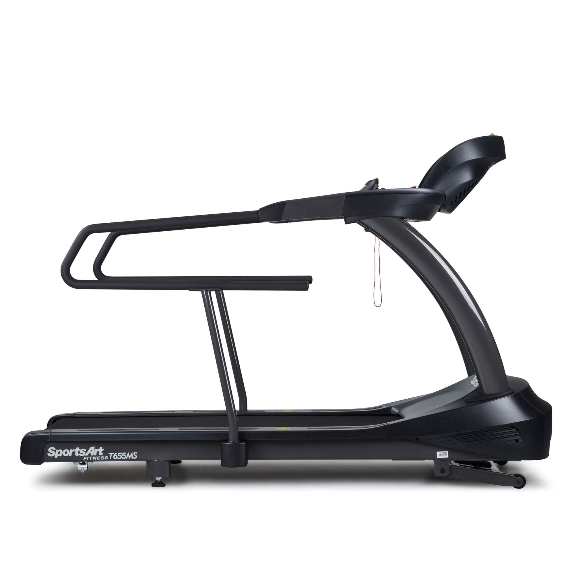SportsArts Medical Treadmill T655MS side view with console toward the right hand side 