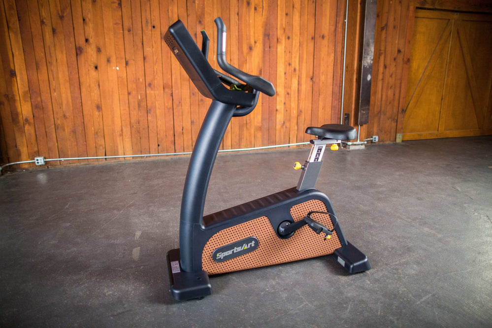 SportsArts Status Eco-Natural Upright Cycle C576U front side angle view 