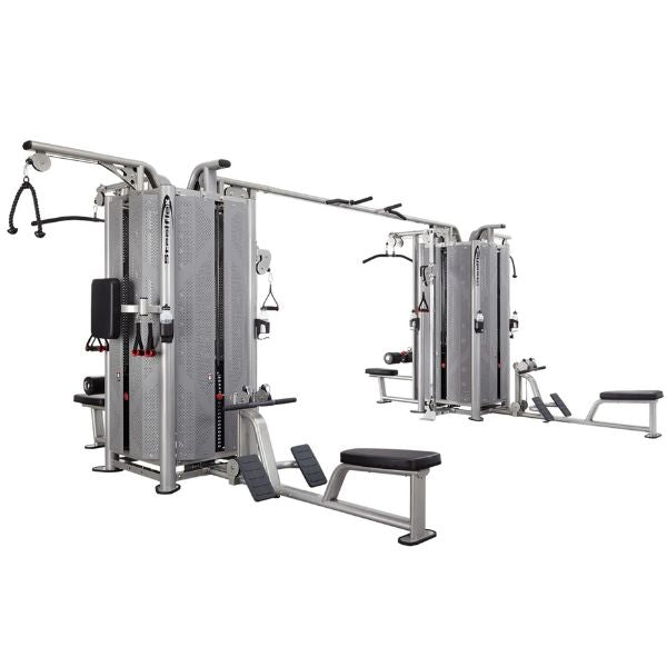 Steelflex 8 Stack Jungle Gym JG8000S with shrouds side angle view