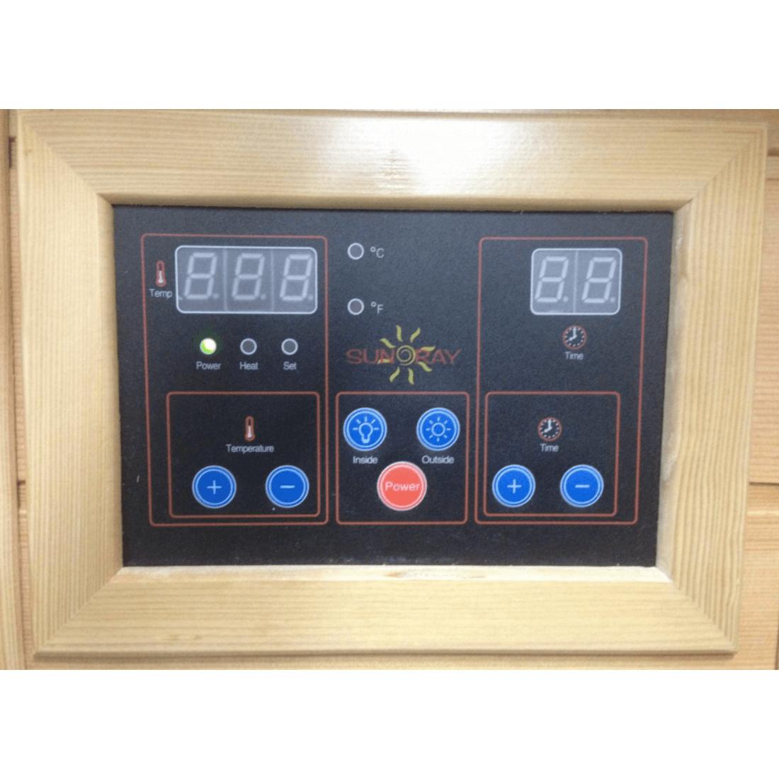 SunRay 1-Person Barrett Sauna HL100K2 temperature control
