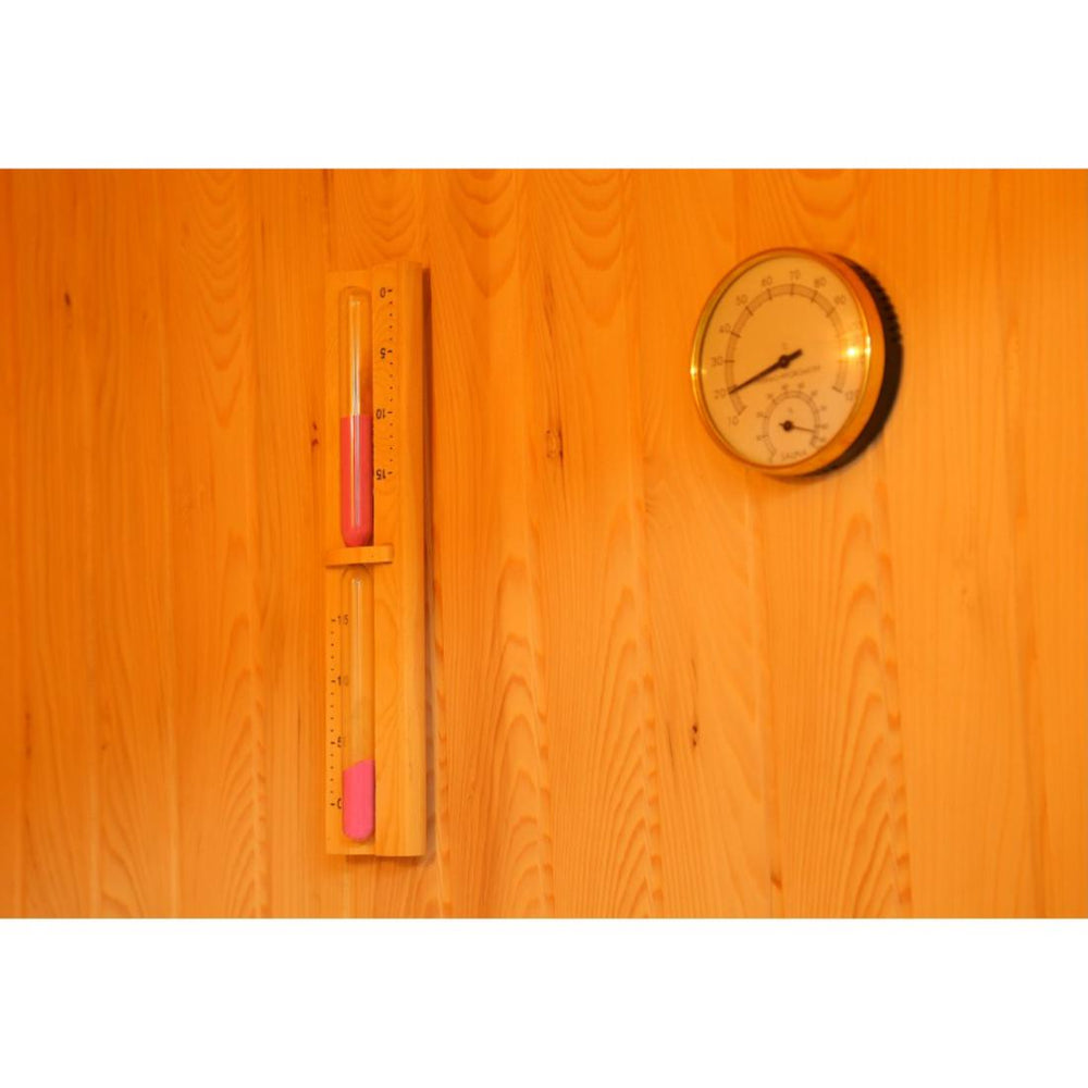 SunRay 4 Person Tiburon Traditional Sauna HL400SN Temp Gauge