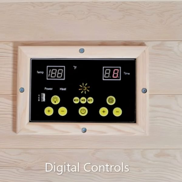 SunRay Freeport 3-Person Outdoor Traditional Sauna 300D1 Digital Controls