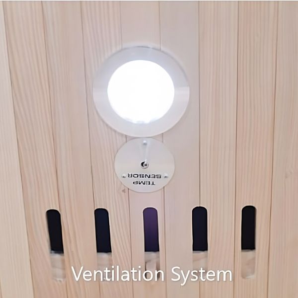 SunRay Waverly 3-Person Outdoor Traditional Sauna 300D2 Ventilation System