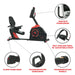 Sunny Health Fitness EVO FIT Recumbent Bike Electro-Magnetic Cardio Fitness Stability Features