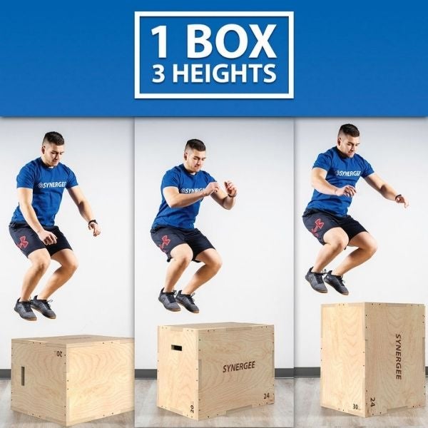 Synergee 3-in-1 Wood Plyo Boxes 16" Model Trainer