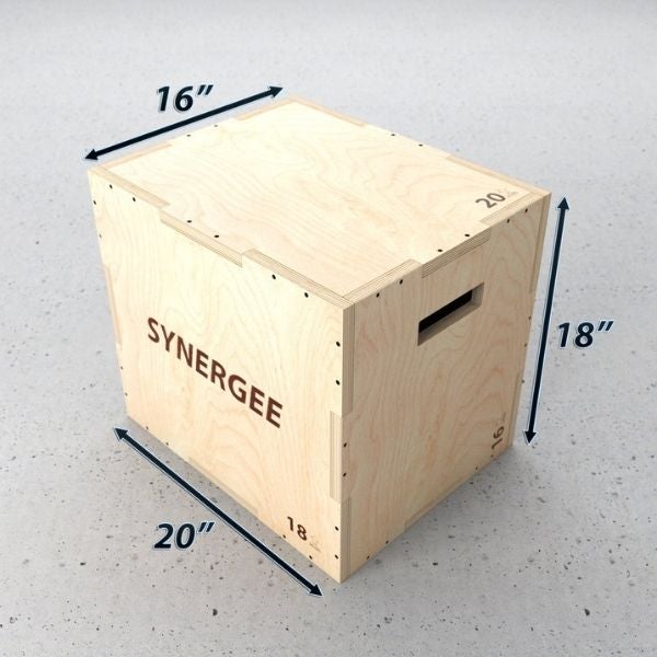Synergee 3-in-1 Wood Plyo Boxes 20" Dimensions