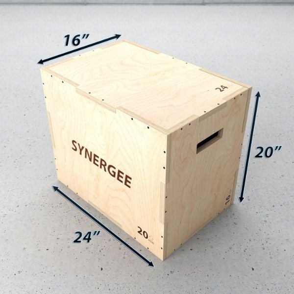 Synergee 3-in-1 Wood Plyo Boxes 24" Dimensions