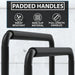 Synergee Adjustable Dip Station Black padded handles