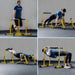 Synergee Adjustable Dip Station exercise positions