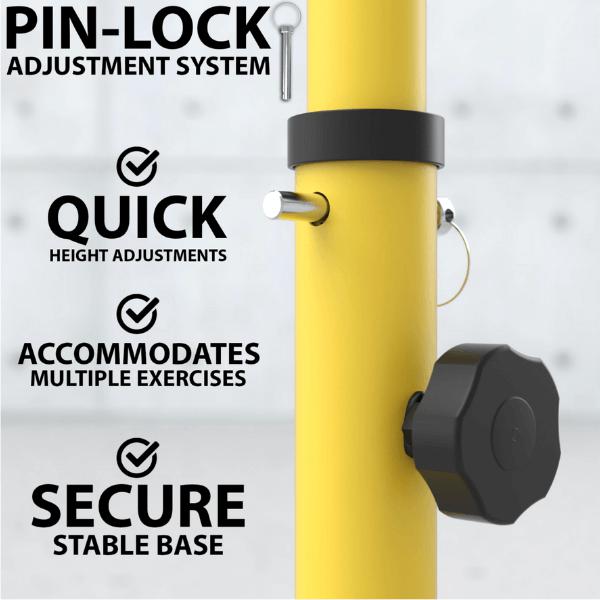 Synergee Adjustable Dip Station Pin Lock system
