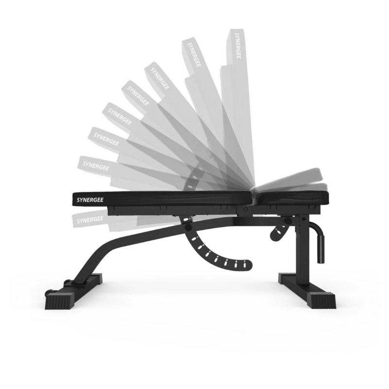 Synergee Adjustable Incline Decline Bench available angles