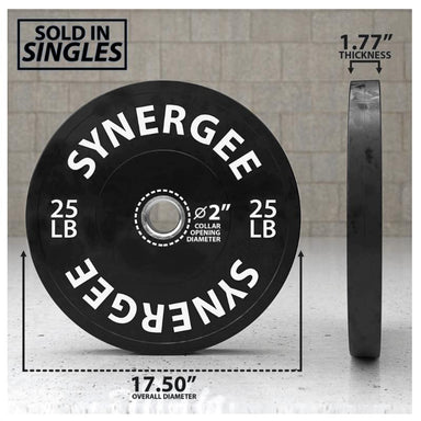 Synergee Bumper Plate 25 LB Single Measurement